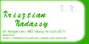 krisztian nadassy business card